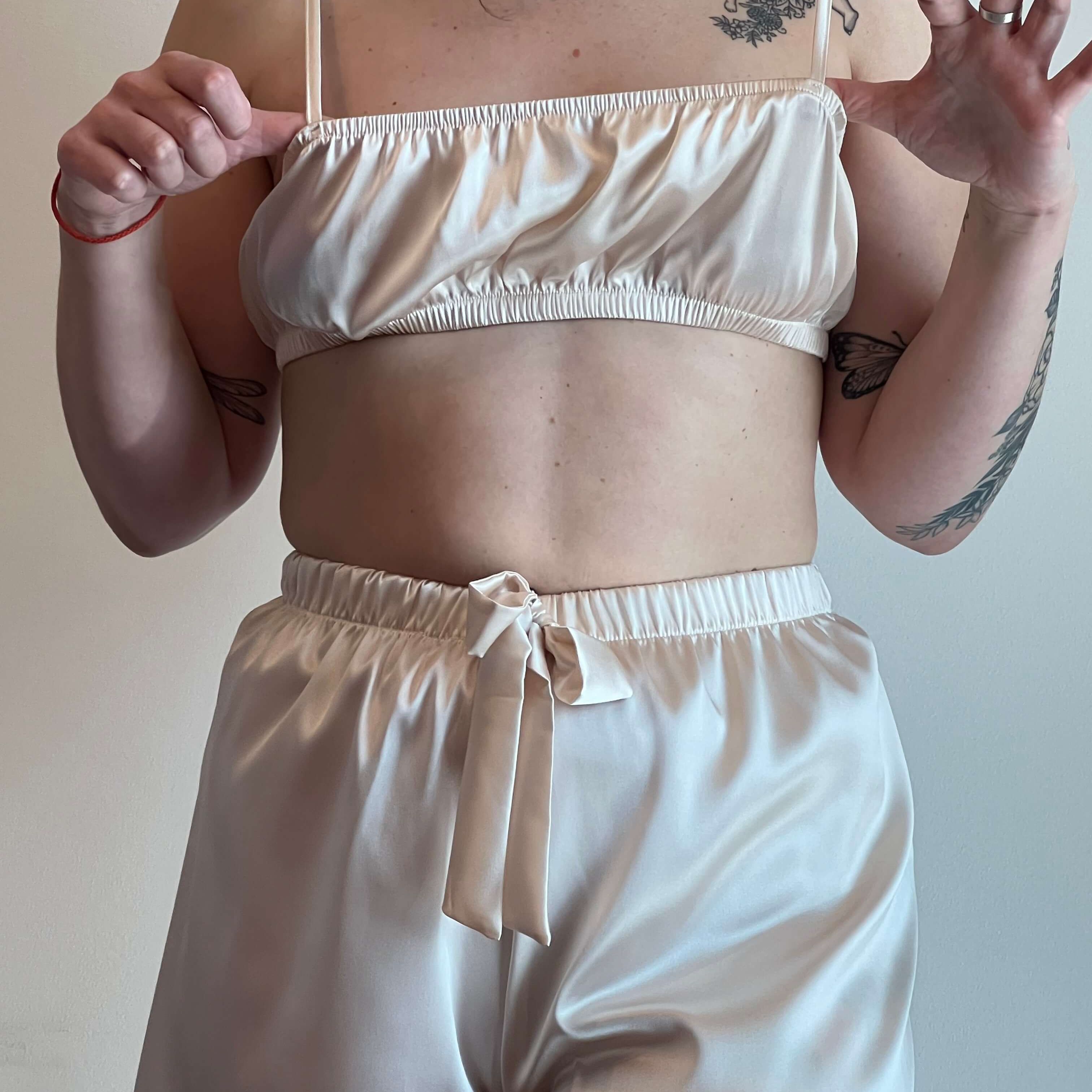 Silk crop top | Moonlight - Happy Moments Design Studio