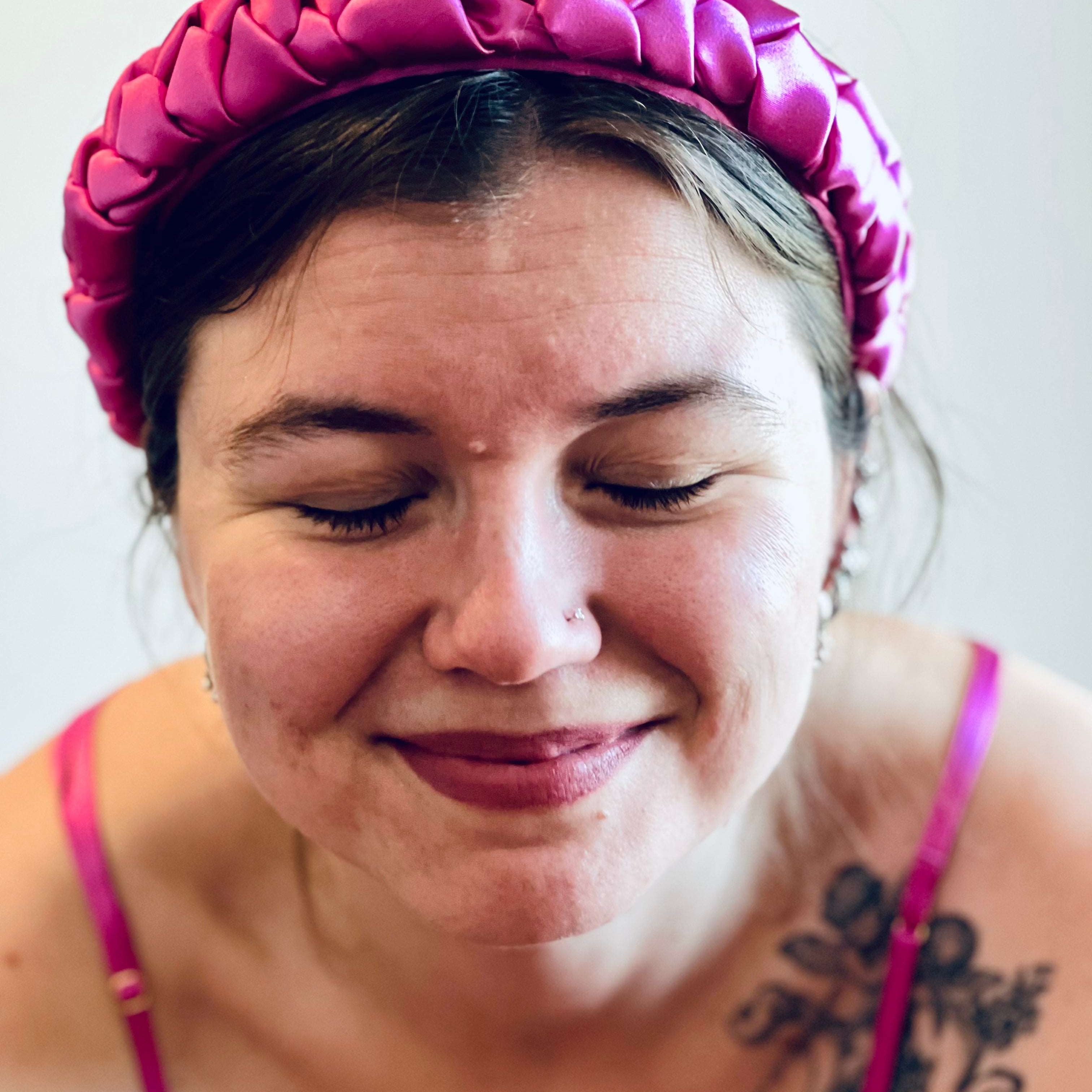 Silk headband| Fuchsia - Happy Moments Design Studio