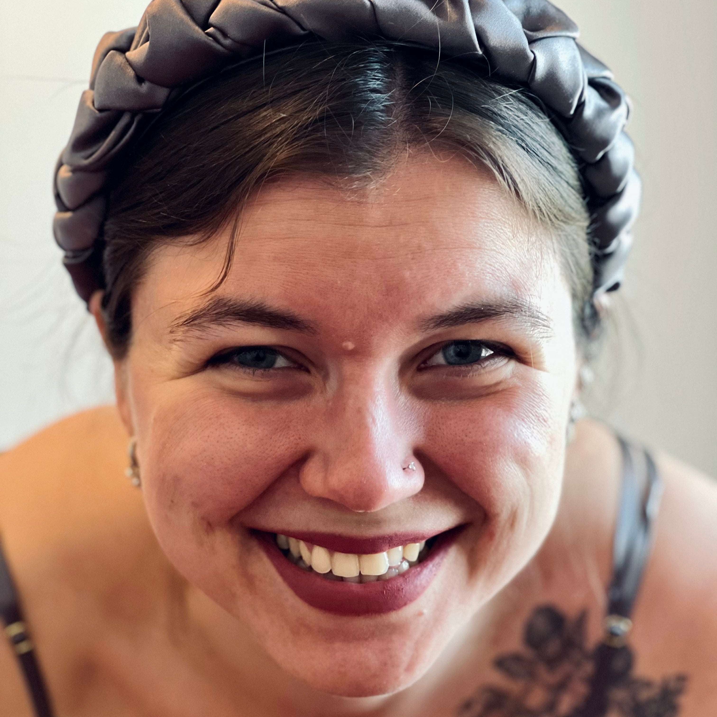 Silk headband | Shadow grey - Happy Moments Design Studio