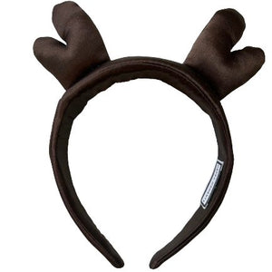 Silk reindeer horn headband | Chocolate - Happy Moments Design Studio