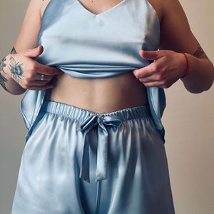 Silk shorts | Baby blue - Happy Moments Design Studio