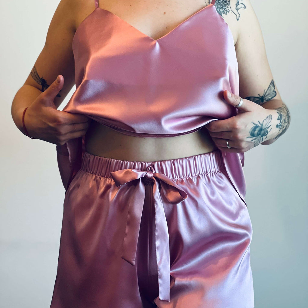 Silk shorts | Candy pink - Happy Moments Design Studio