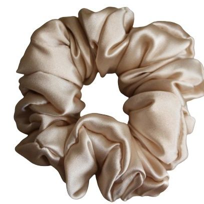 oversized silk scrunchie | Coconut | 22-Momme - Happy Moments Design Studio